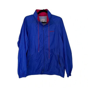 Reebok Sport Women’s Vintage Windbreaker Full Zip Jacket with Hood Option Sz L G
